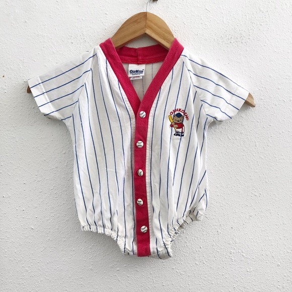 OSHKOSH B'GOSH Vintage Baby Baseball Romper 12 Months